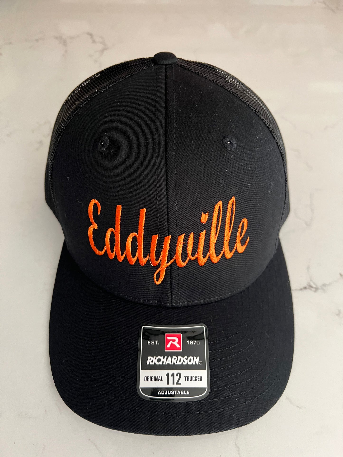 Eddyville Embroidered Orange Hat